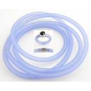 Siliconen buna koord rond ± 5mm - Licht Blauw